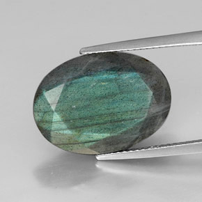 Labradorita multicolorido natural 12,25ct, corte oval, opaco