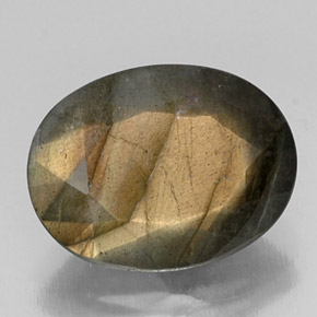 Labradorita multicolorido natural 8,66ct, corte oval, opaco