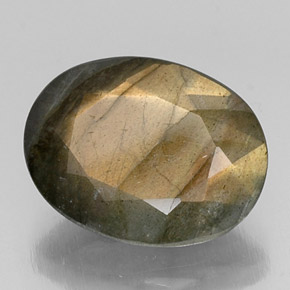 Labradorita multicolorido natural 8,66ct, corte oval, opaco
