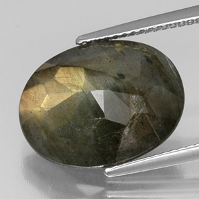 Labradorita multicolorido natural 8,66ct, corte oval, opaco