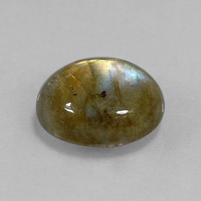 Labradorita multicolorido natural 3,60ct, corte oval, opaco