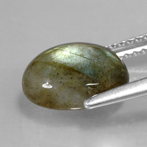Labradorita multicolorido natural 2,81ct, corte oval, opaco