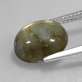 Labradorita multicolorido natural 4,58ct, corte oval, opaco