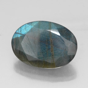 Labradorita multicolorido natural 10,88ct, corte oval, translúcido
