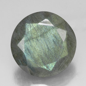 Labradorita multicolorido natural 21,17ct, corte redondo, translúcido