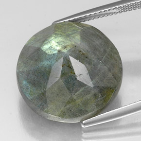 Labradorita multicolorido natural 21,17ct, corte redondo, translúcido