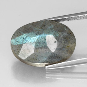 Labradorita multicolorido natural 12,19ct, corte oval, translúcido