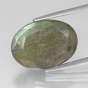 Labradorita multicolorido natural 10,56ct, corte oval, translúcido