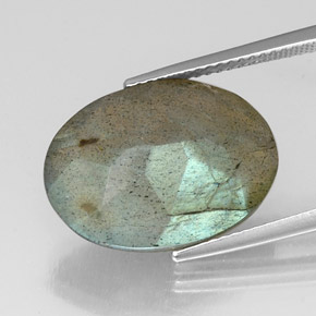 Labradorita multicolorido natural 10,56ct, corte oval, translúcido