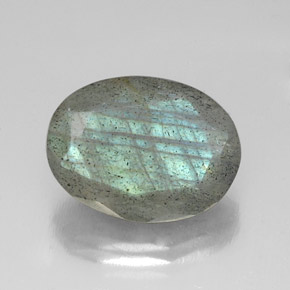 Labradorita multicolorido natural 10,11ct, corte oval, translúcido