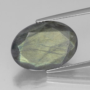 Labradorita multicolorido natural 11,14ct, corte oval, translúcido