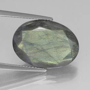 Labradorita multicolorido natural 11,14ct, corte oval, translúcido