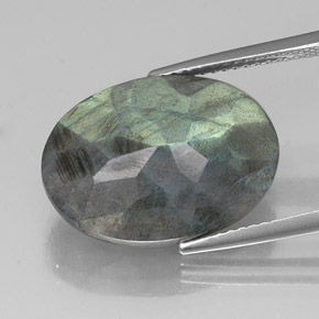 Labradorita multicolorido natural 11,14ct, corte oval, translúcido