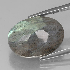 Labradorita multicolorido natural 10,02ct, corte oval, translúcido