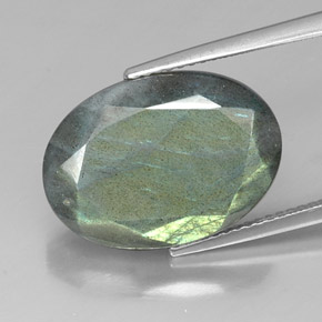 Labradorita multicolorido natural 11,14ct, corte oval, opaco