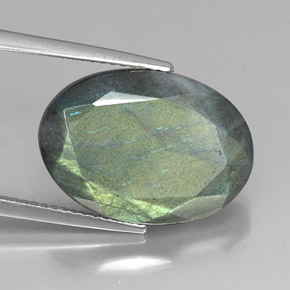 Labradorita multicolorido natural 11,14ct, corte oval, opaco