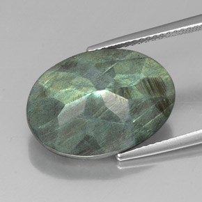 Labradorita multicolorido natural 11,14ct, corte oval, opaco