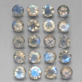 Pedras preciosas de labradorita multicolorido natural de  ct, transparente, transparente/translúcido
