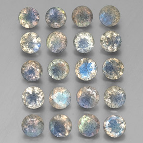 Pedras preciosas de labradorita multicolorido natural de  ct, transparente, transparente/translúcido
