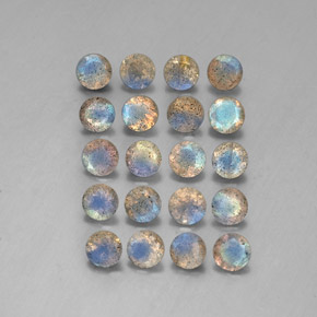 Pedras preciosas de labradorita multicolorido natural de  ct, transparente, transparente/translúcido