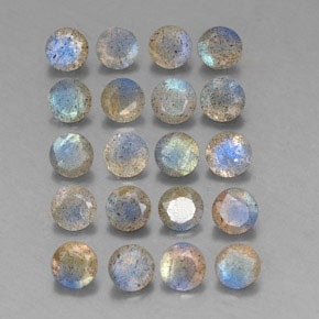 Pedras preciosas de labradorita multicolorido natural de  ct, transparente, transparente/translúcido