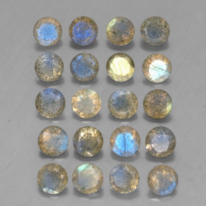Pedras preciosas de labradorita multicolorido natural de  ct, transparente, transparente/translúcido