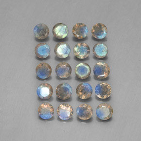 Pedras preciosas de labradorita multicolorido natural de  ct, transparente, transparente/translúcido