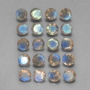 Pedras preciosas de labradorita multicolorido natural de  ct, transparente, transparente/translúcido