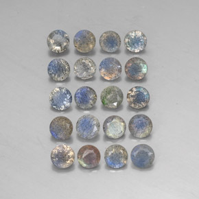 Pedras preciosas de labradorita multicolorido natural de  ct, transparente, transparente/translúcido