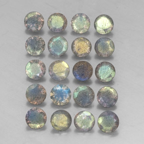 Pedras preciosas de labradorita multicolorido natural de  ct, transparente, transparente/translúcido