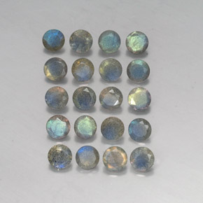 Pedras preciosas de labradorita multicolorido natural de  ct, transparente, transparente/translúcido