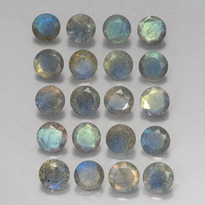 Pedras preciosas de labradorita multicolorido natural de  ct, transparente, transparente/translúcido