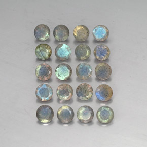 Pedras preciosas de labradorita multicolorido natural de  ct, transparente, transparente/translúcido