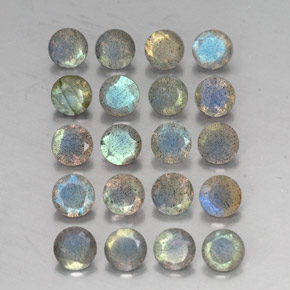 Pedras preciosas de labradorita multicolorido natural de  ct, transparente, transparente/translúcido