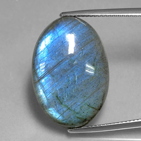 Labradorita multicolorido natural 20,80ct, corte oval, translúcido