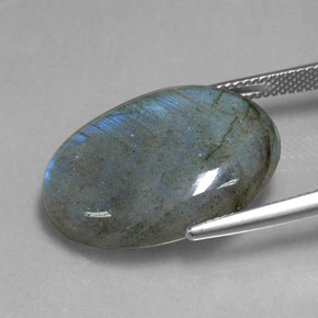 Labradorita multicolorido natural 20,80ct, corte oval, translúcido