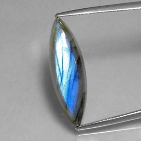 Labradorita multicolorido natural 8,91ct, marquise, translúcido
