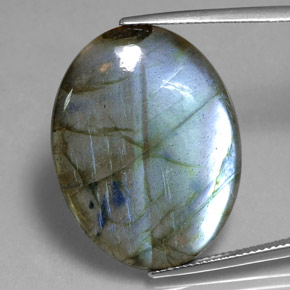 Labradorita multicolorido natural 28,90ct, corte oval, translúcido