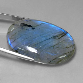 Labradorita multicolorido natural 88,56ct, corte oval, translúcido