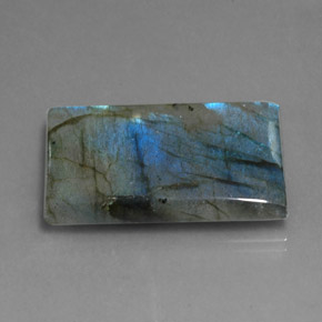 Labradorita multicolorido natural 35,25ct, baguete, translúcido