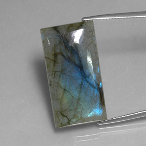 Labradorita multicolorido natural 29,27ct, baguete, translúcido