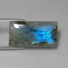 Labradorita multicolorido natural 29,27ct, baguete, translúcido