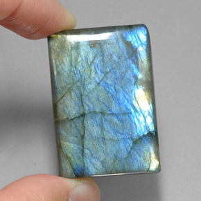 Labradorita multicolorido natural 74,95ct, baguete, translúcido