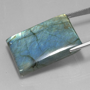 Labradorita multicolorido natural 74,95ct, baguete, translúcido