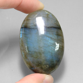 Labradorita multicolorido natural 81,11ct, corte oval, translúcido