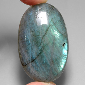 Labradorita multicolorido natural 77,11ct, corte oval, translúcido