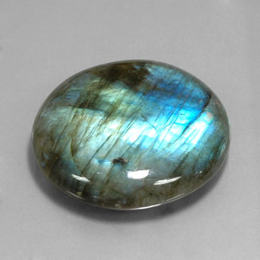 Labradorita multicolorido natural 80,70ct, corte redondo, translúcido