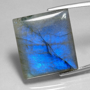 Labradorita Multicolorido Natural 36.48ct, baguete, Translúcido