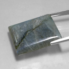 Labradorita Multicolorido Natural 36.48ct, baguete, Translúcido