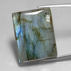 Labradorita multicolorido natural 45,78ct, baguete, translúcido